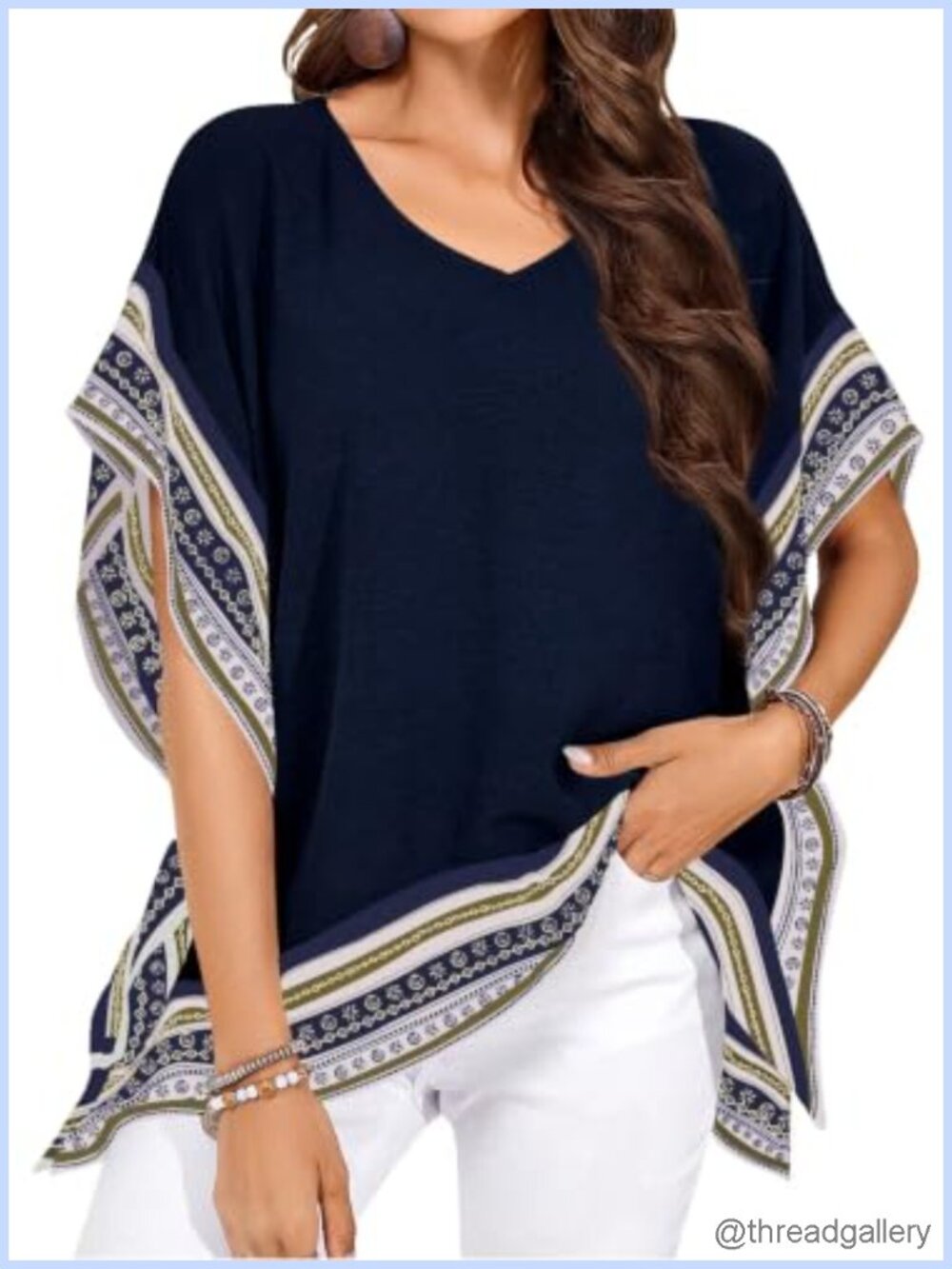 Womens Batwing Short Sleeve V Neck Floral Flowy Boho Oversized Top Blouse